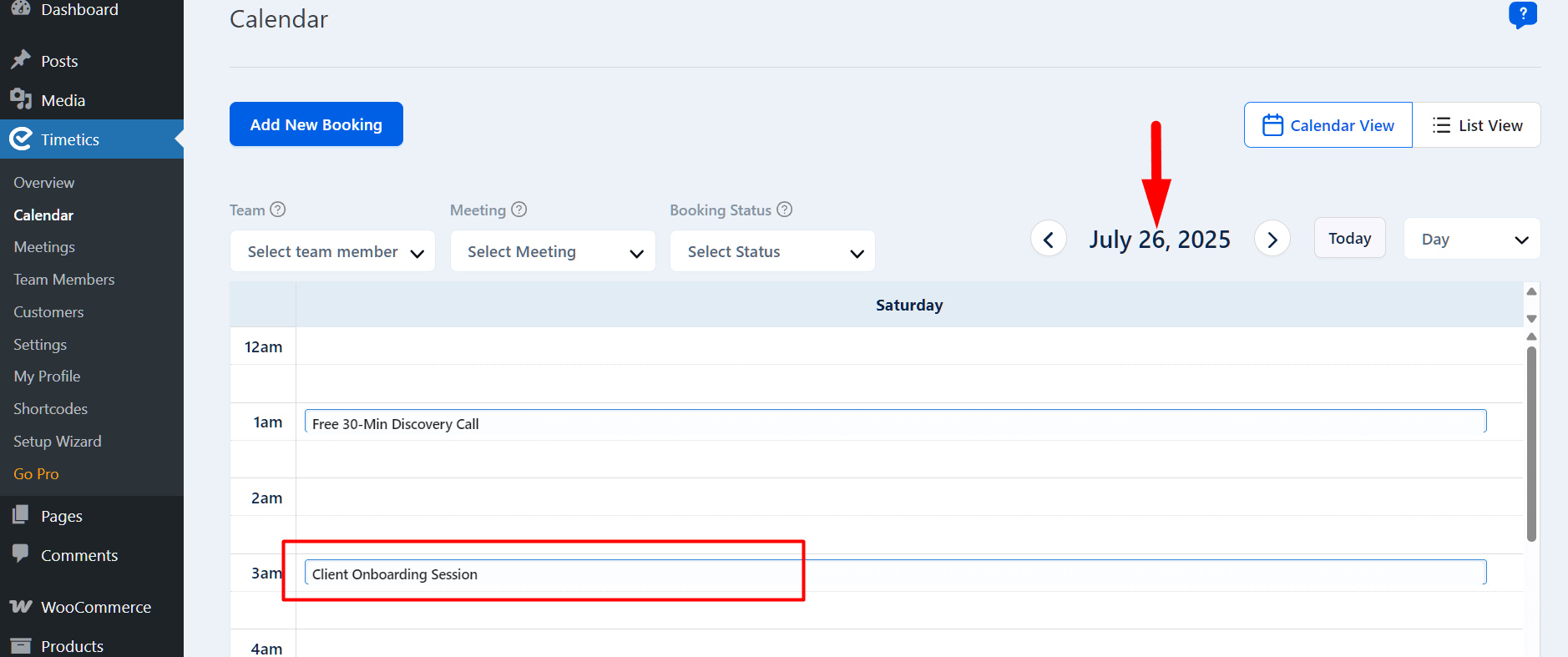 2-way sync enabled between Timetics and Google Calendar for real-time scheduling