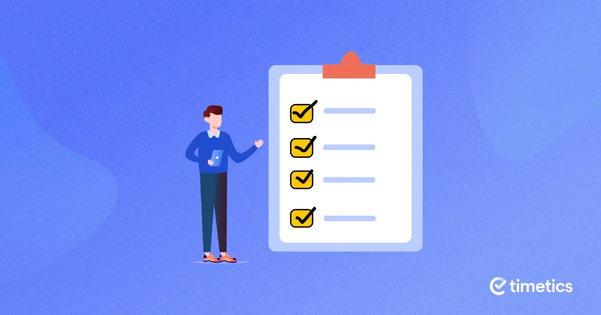 a person ticking the chart of benefits