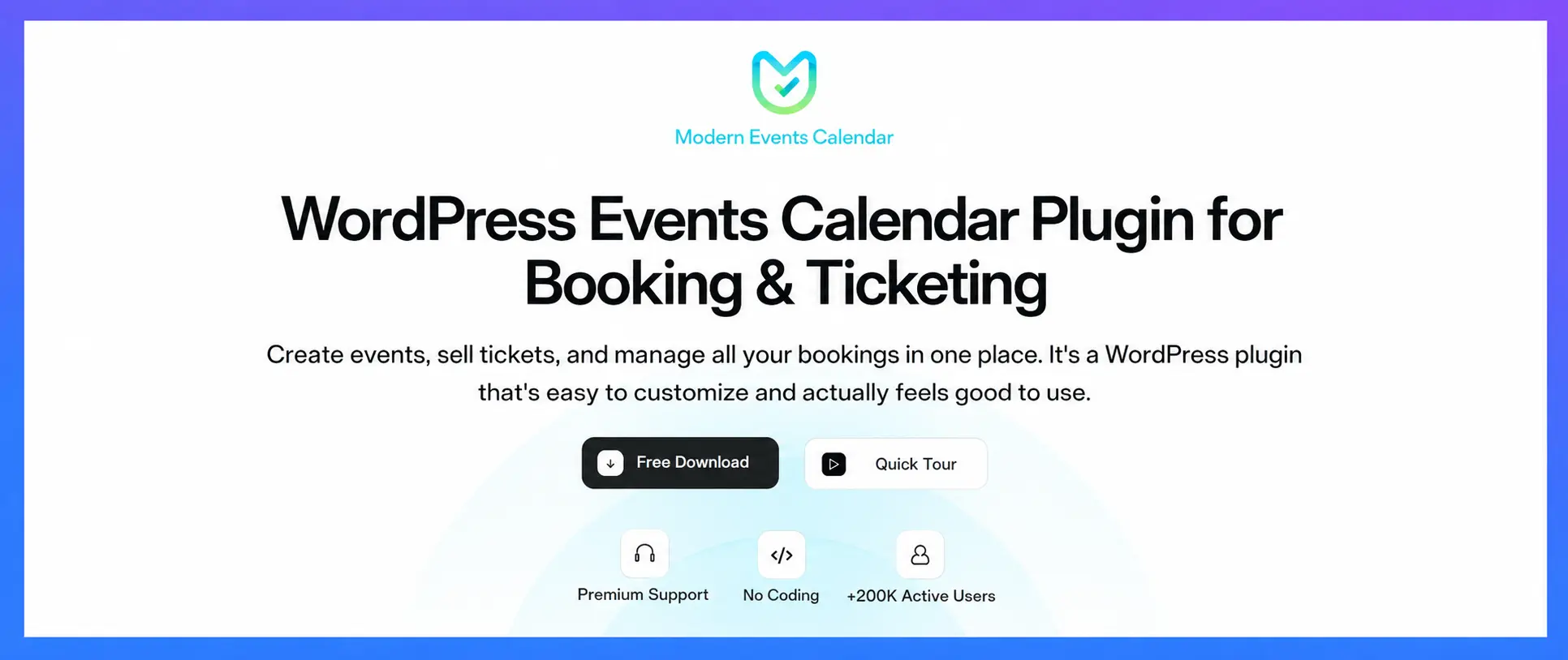 Modern Events Calendar for booking and ticketing