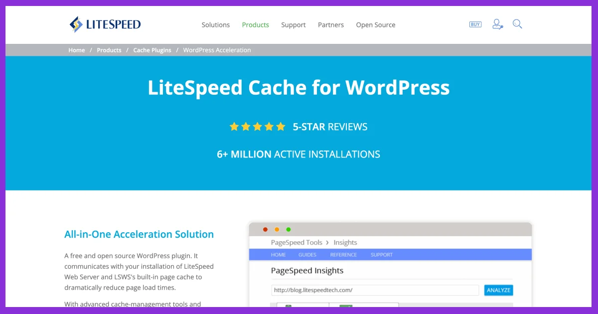 litespeed caching plugin
