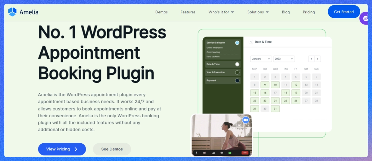 Amelia booking plugin