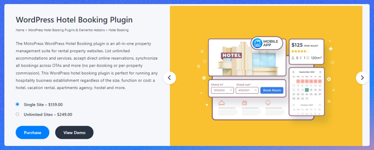 MotoPress Hotel Booking plugin