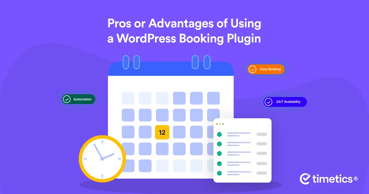 advantages of using booking plugins