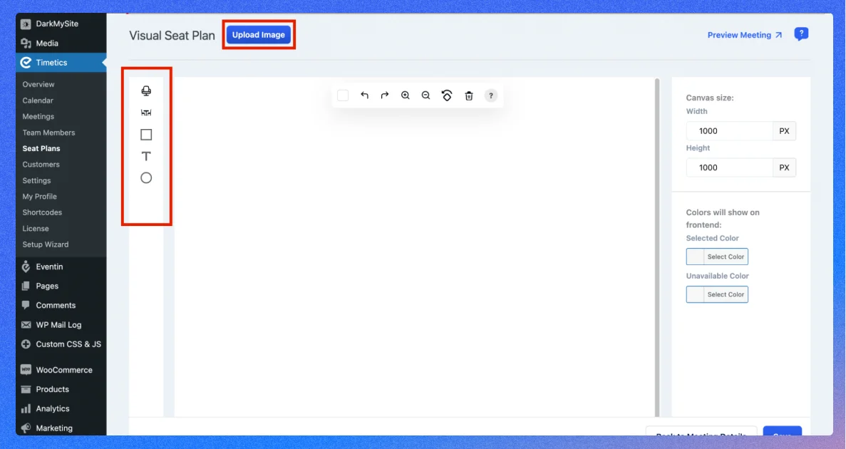 upload image build chart with virtual seating chart builder
