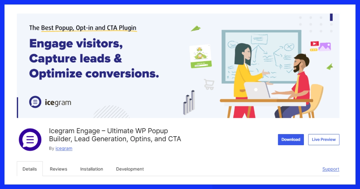 Icegram popup builder plugin