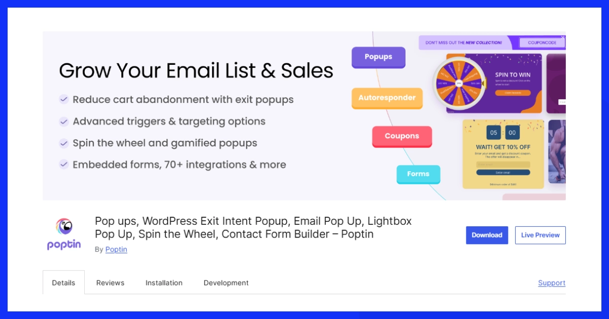 Poptin Popup Plugin
