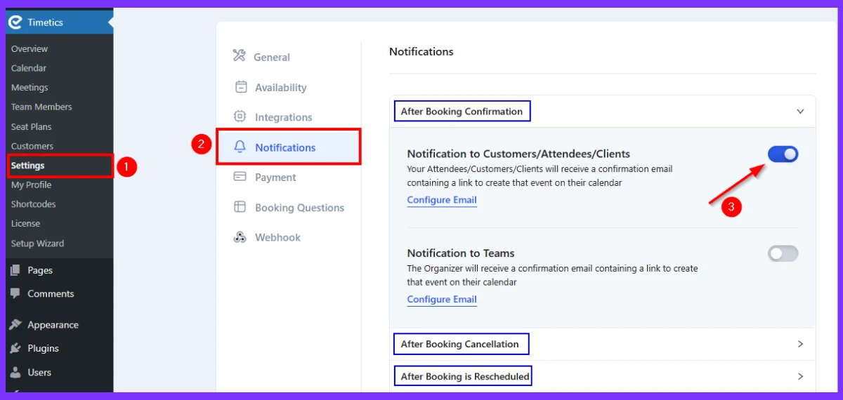 Enable Appointment Reminders and Confirmations