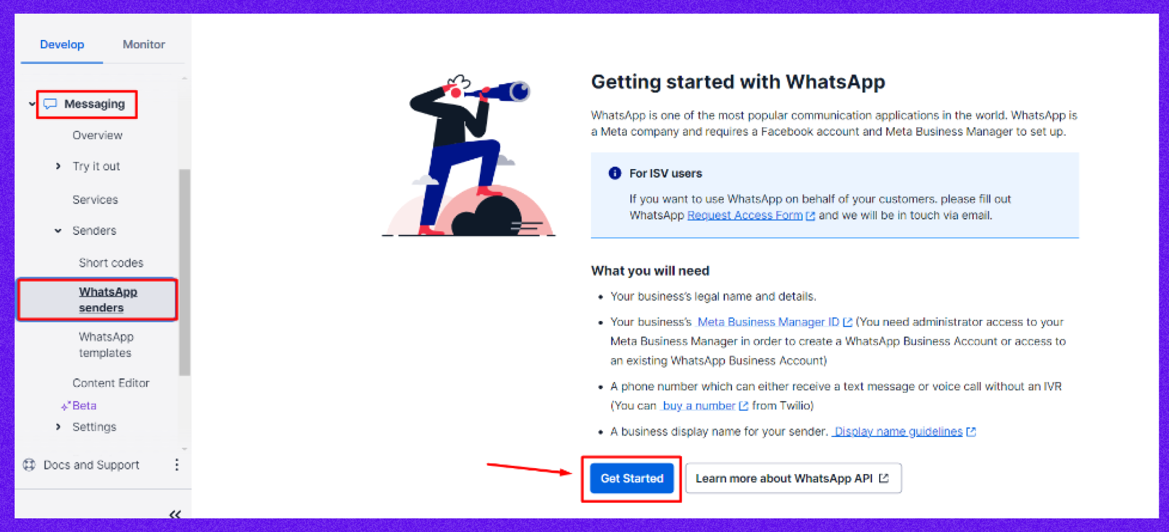 Enable WhatsApp Messaging