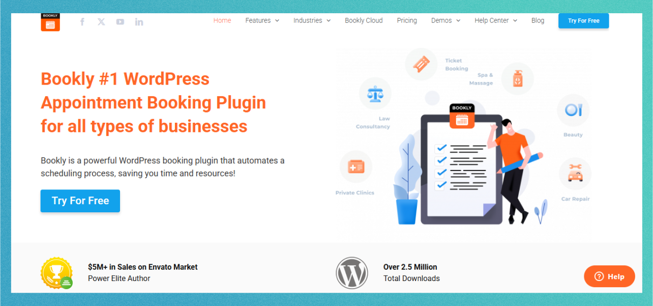 bookly booking solution plugin