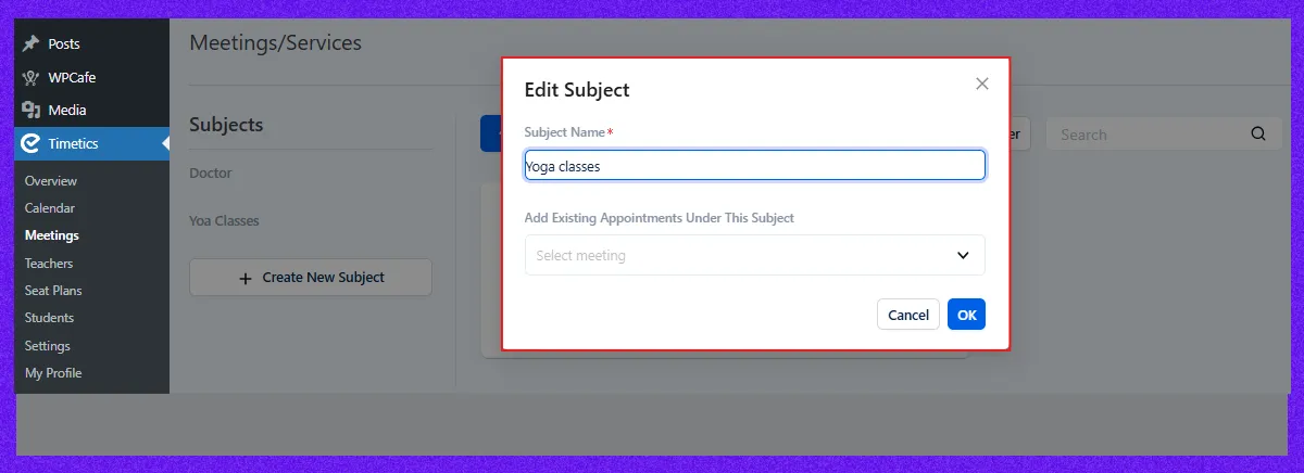 edit subject