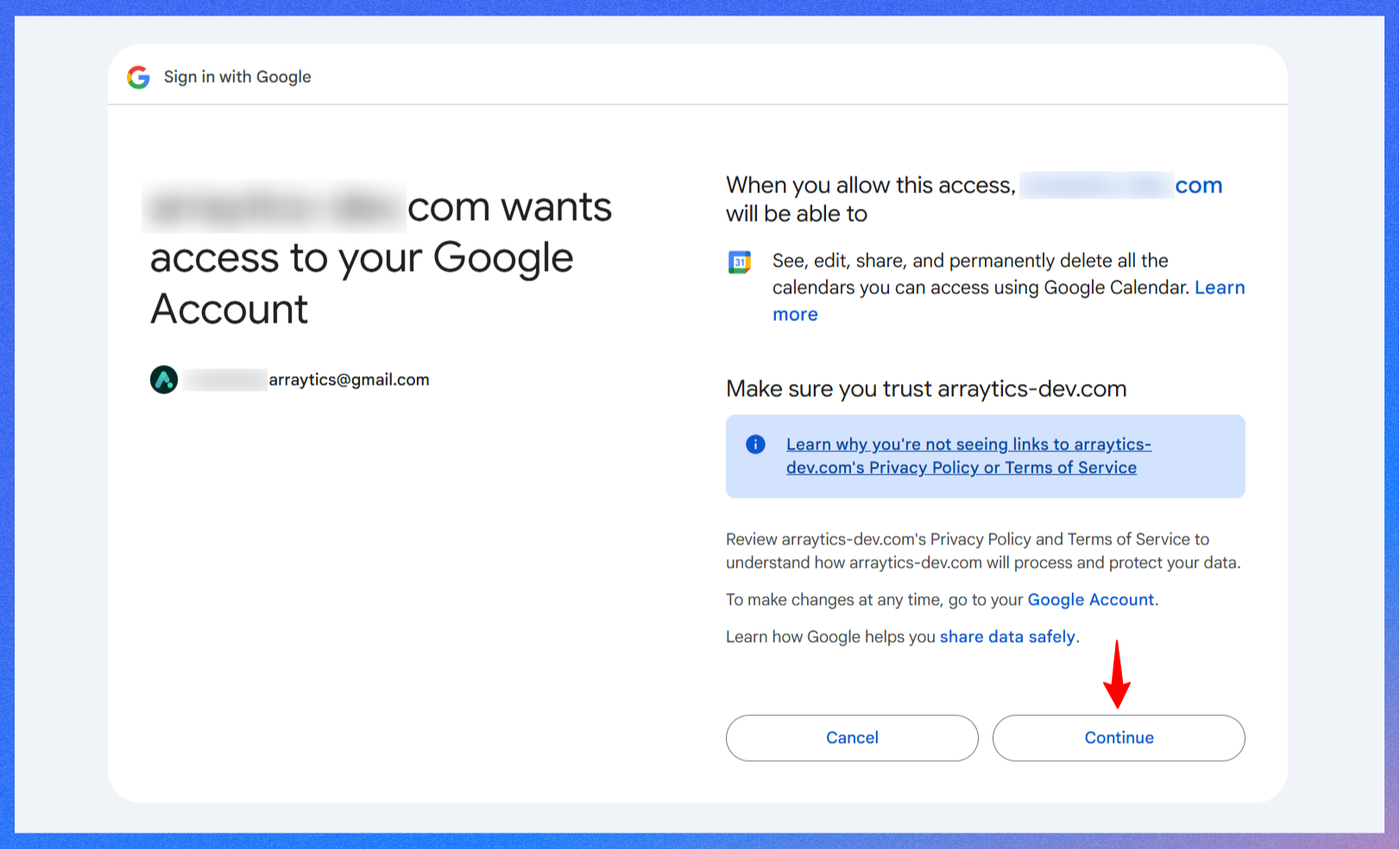 Give access to your account
