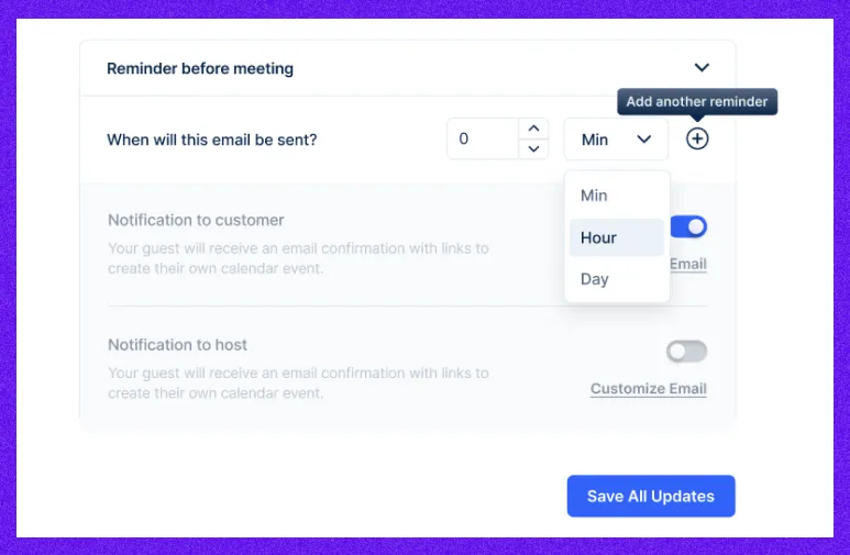 set clear reminder