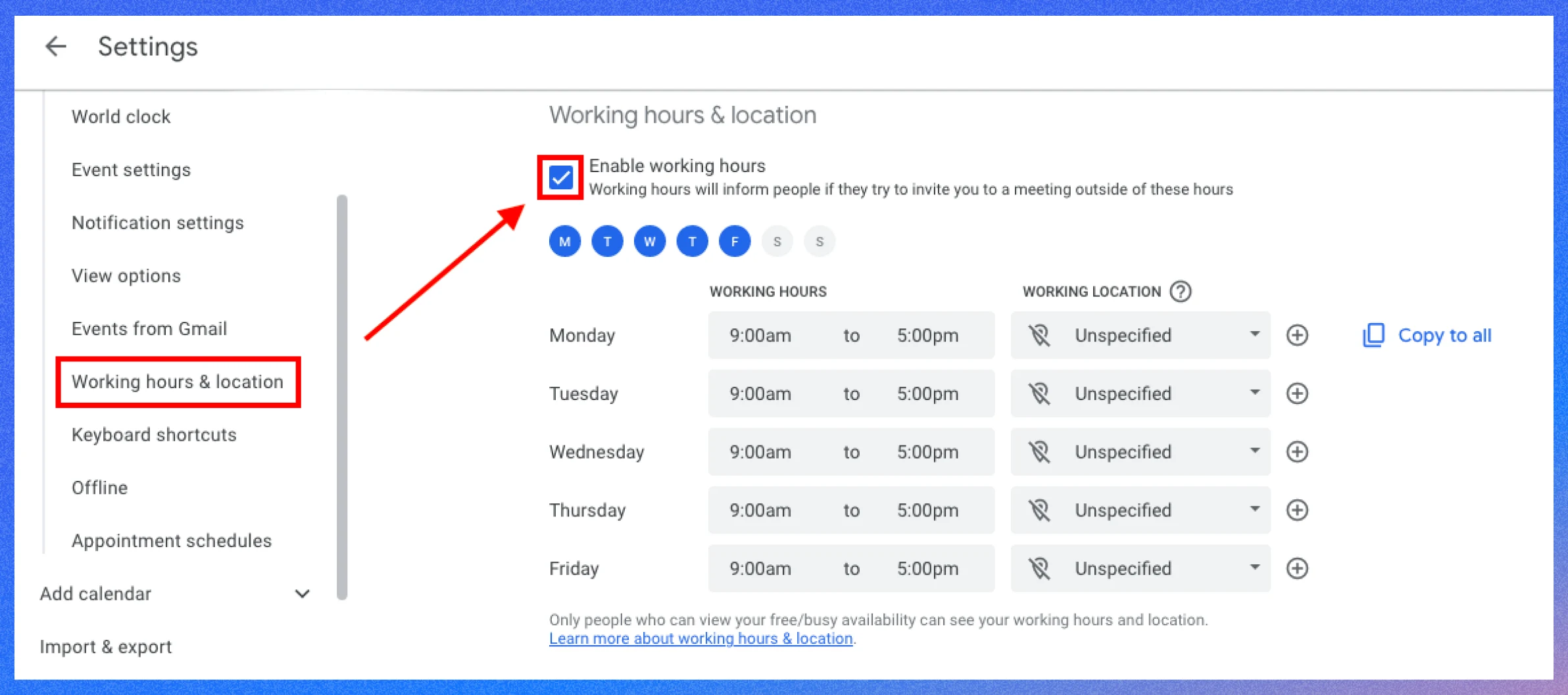 Tip 1: Set working hours & appointment slots for better time management