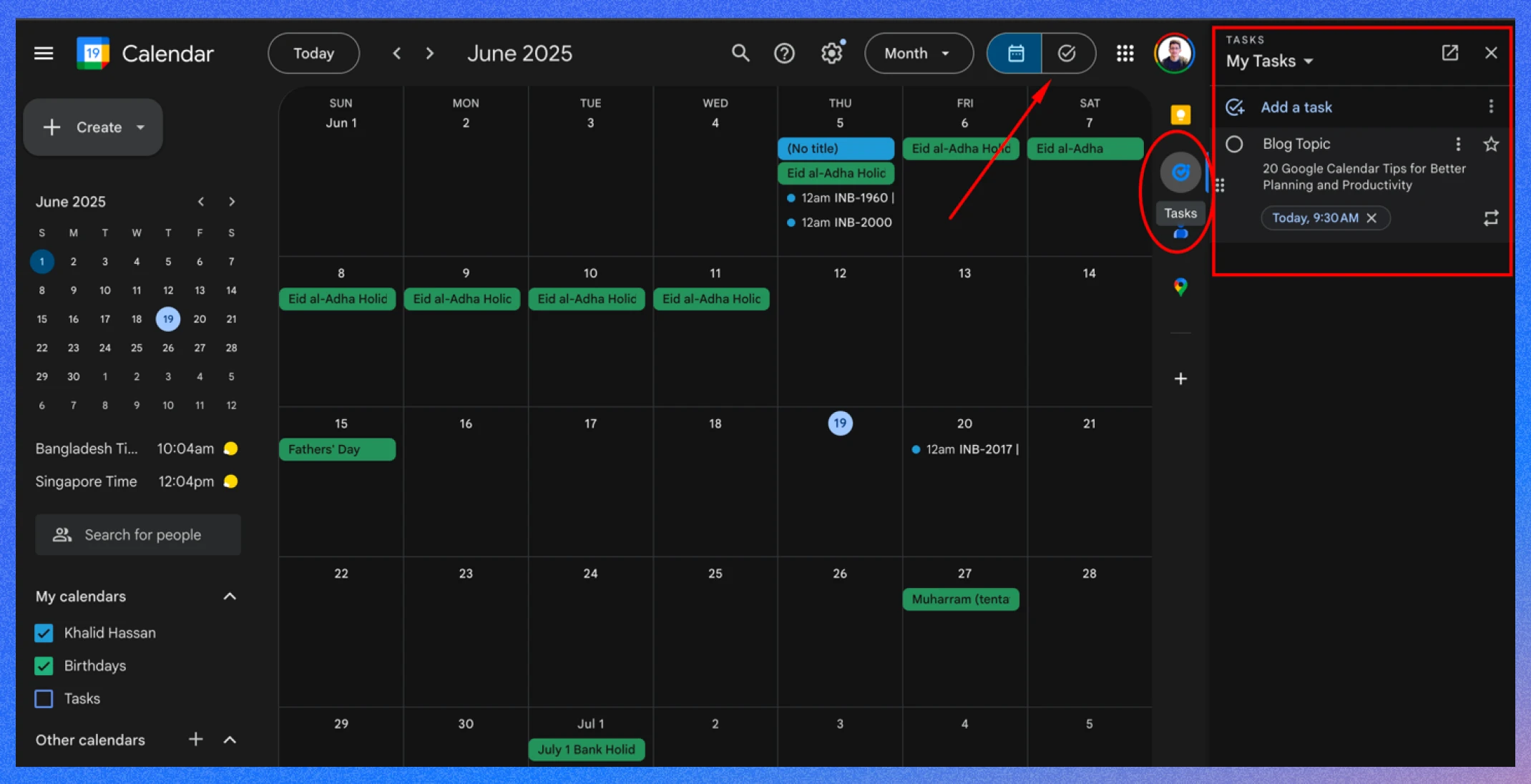 Tip 3: Use Google Tasks & daily agenda for task tracking