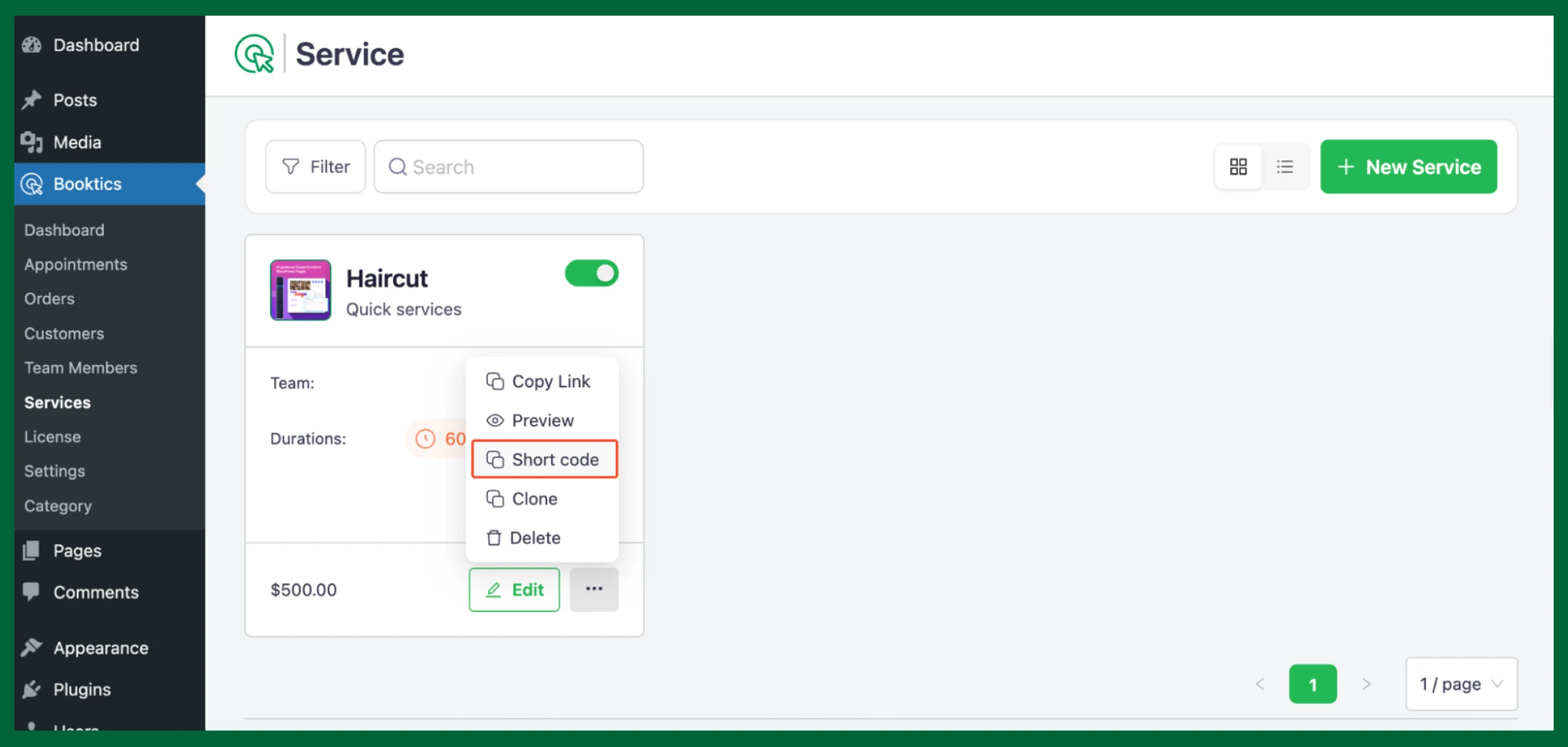 Add booking forms to your pages