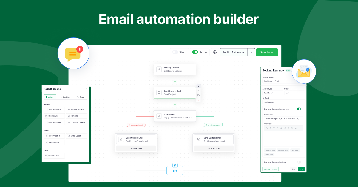 Email automation builder