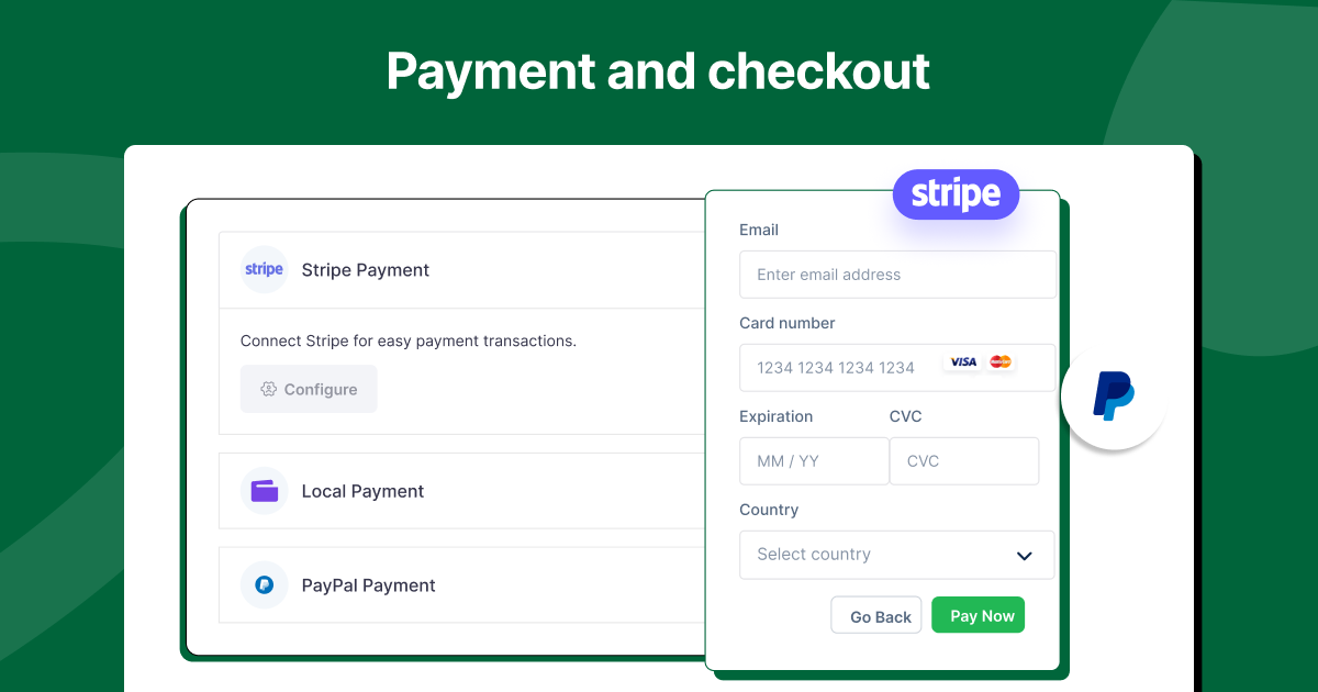 Payment and checkout option