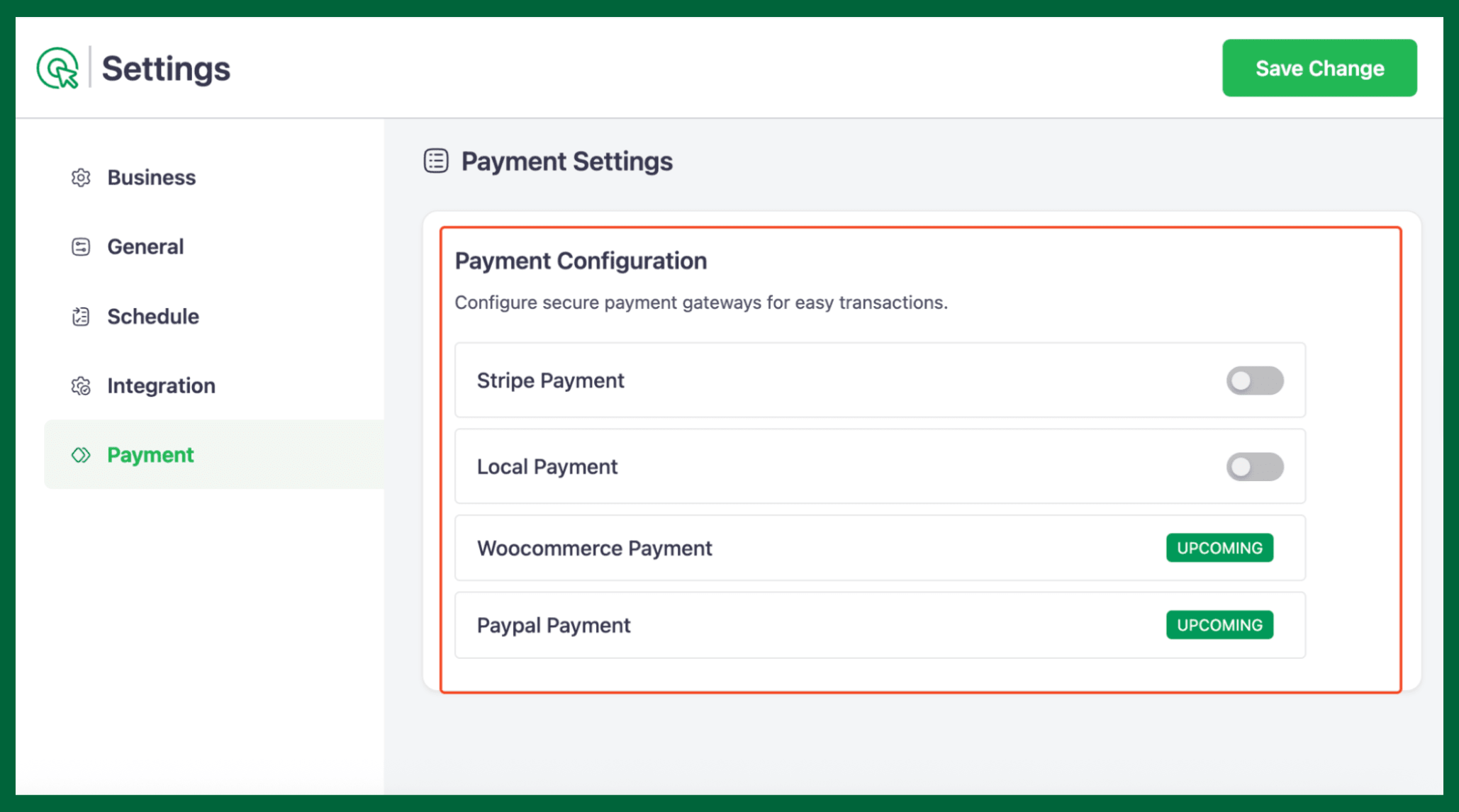 booking payment integration