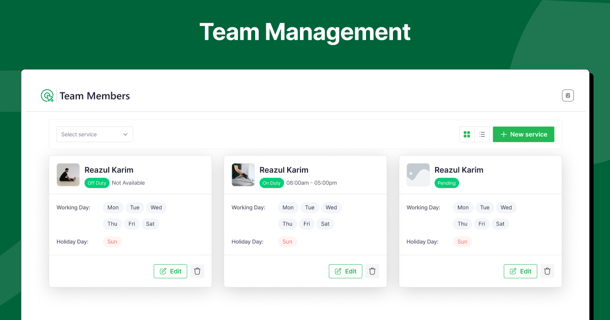 Team management board