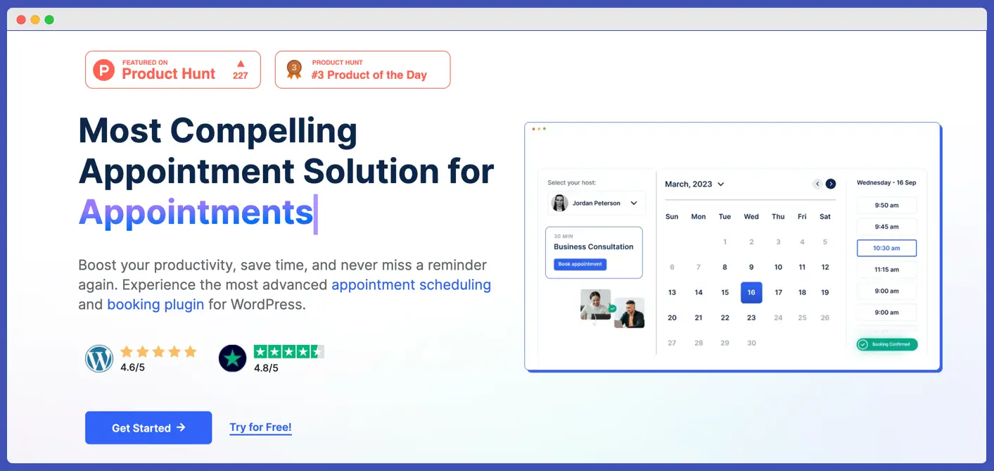 1. WP Timetics - appointment scheduling for WordPress