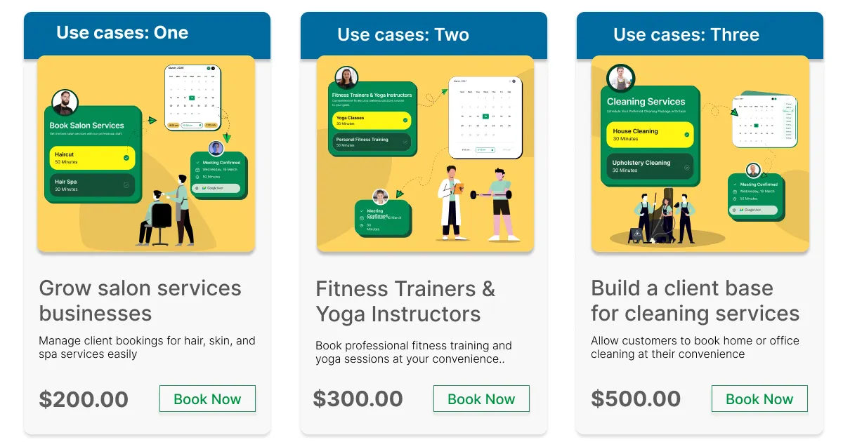 Use cases_ For a service-based business