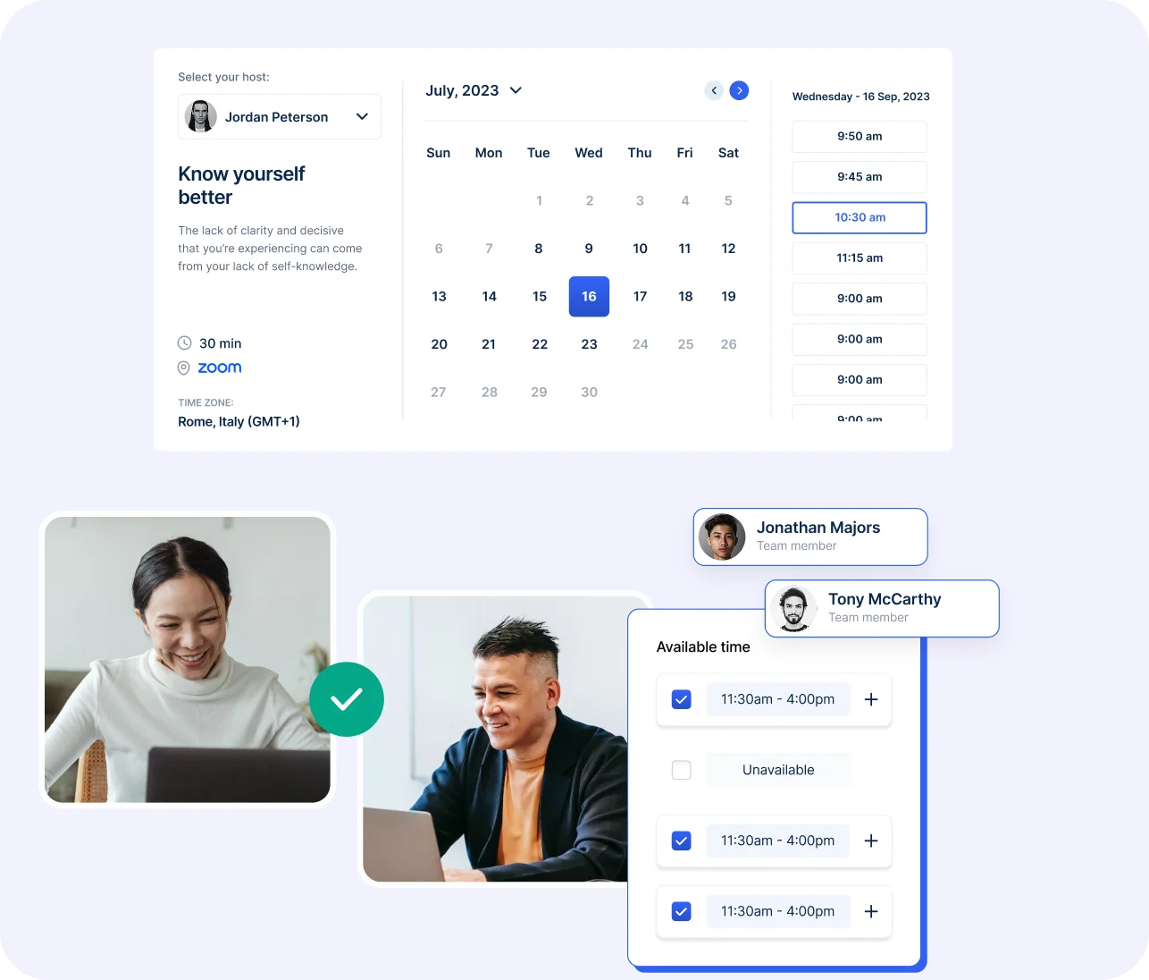 Calendly-style scheduling