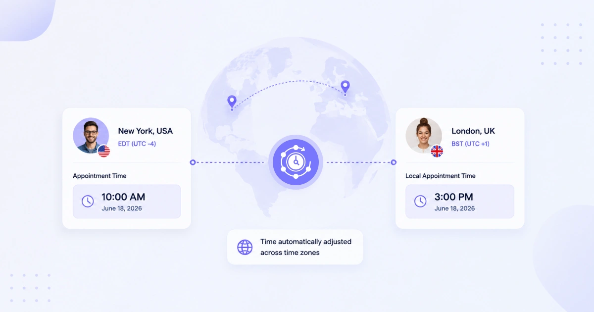 using ai appointment scheduling you can adjust timezones