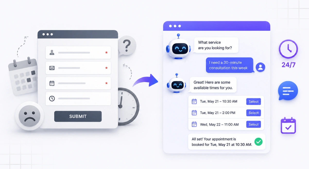 why businesses are moving away from traditonal booking forms