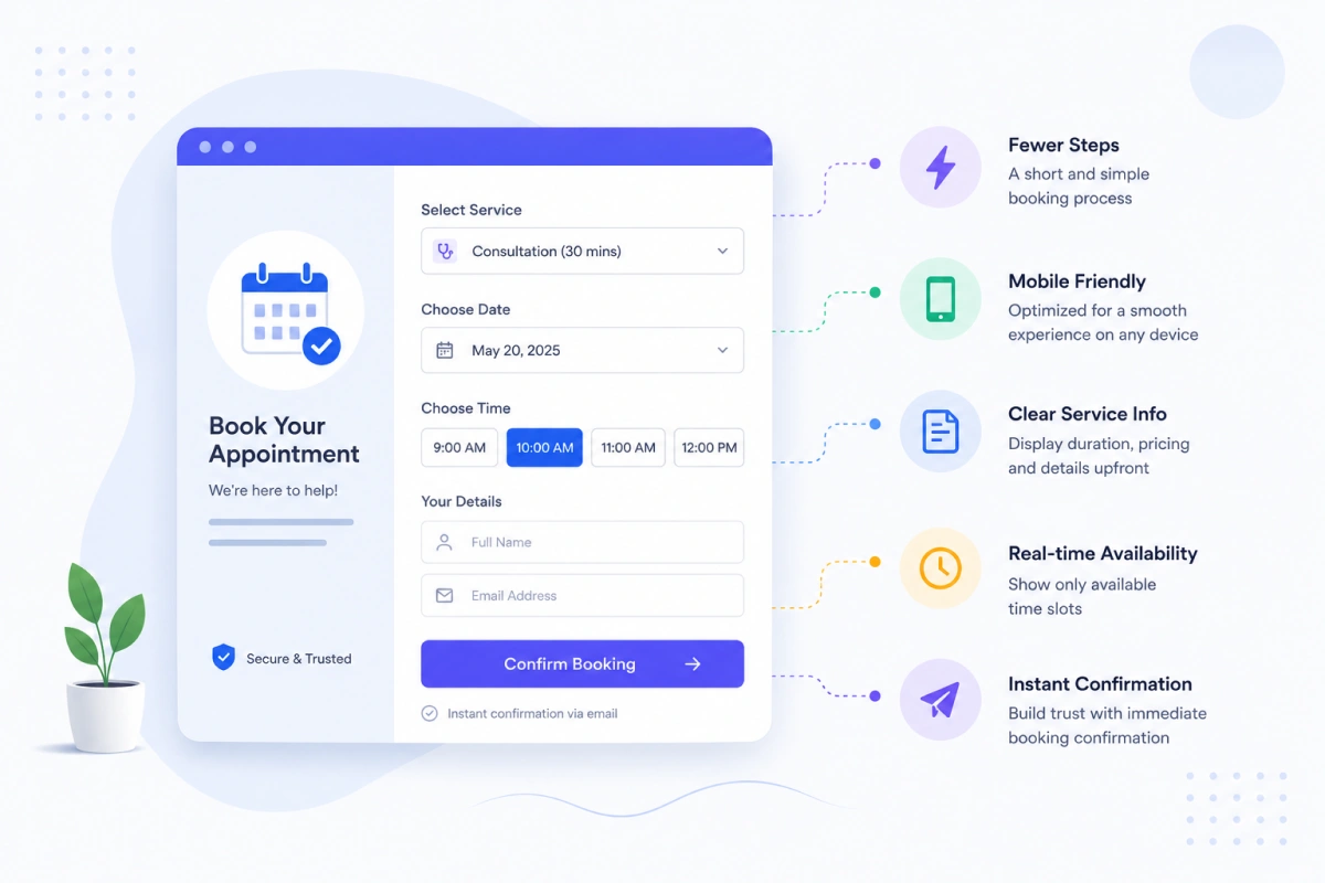 what makes an online booking page convert better